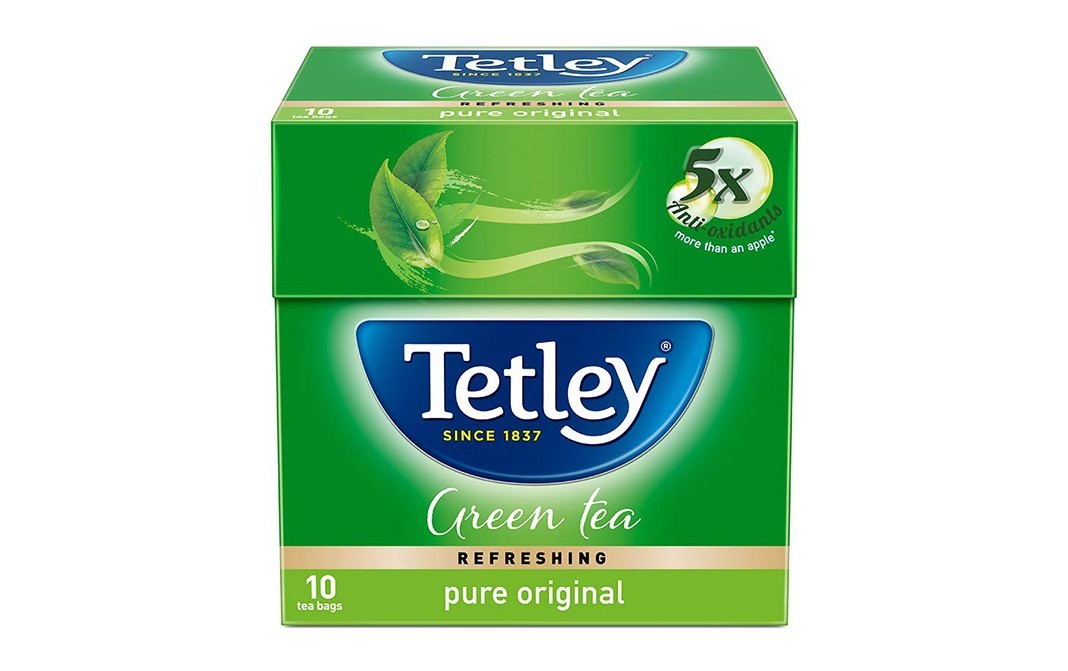 Tetley Green Tea Refreshing Pure Original   Pack  10 pcs